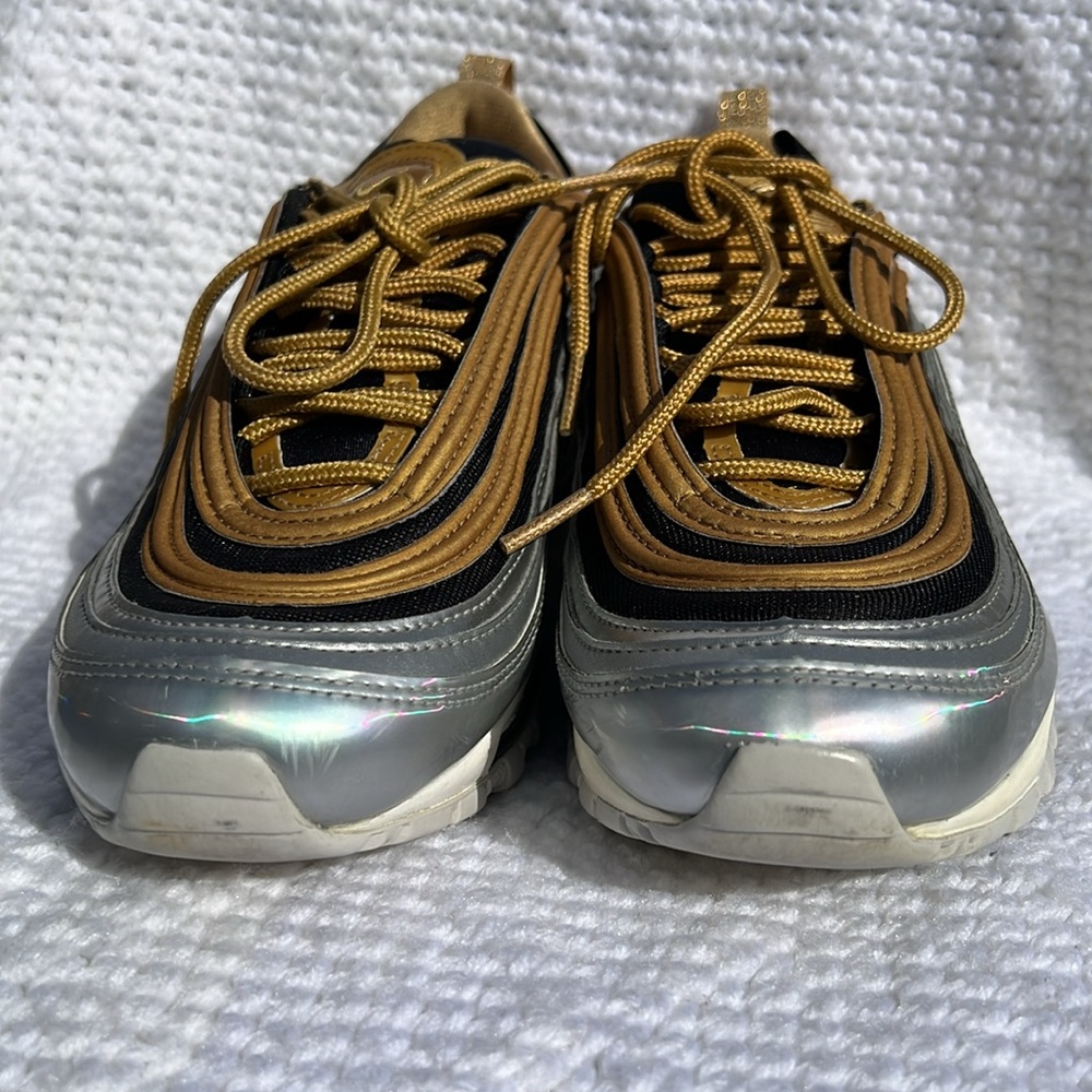 Nike Air Max 97 SE Vast Gray Gold Metallic Women’s size 8.5 - Picture 5 of 10